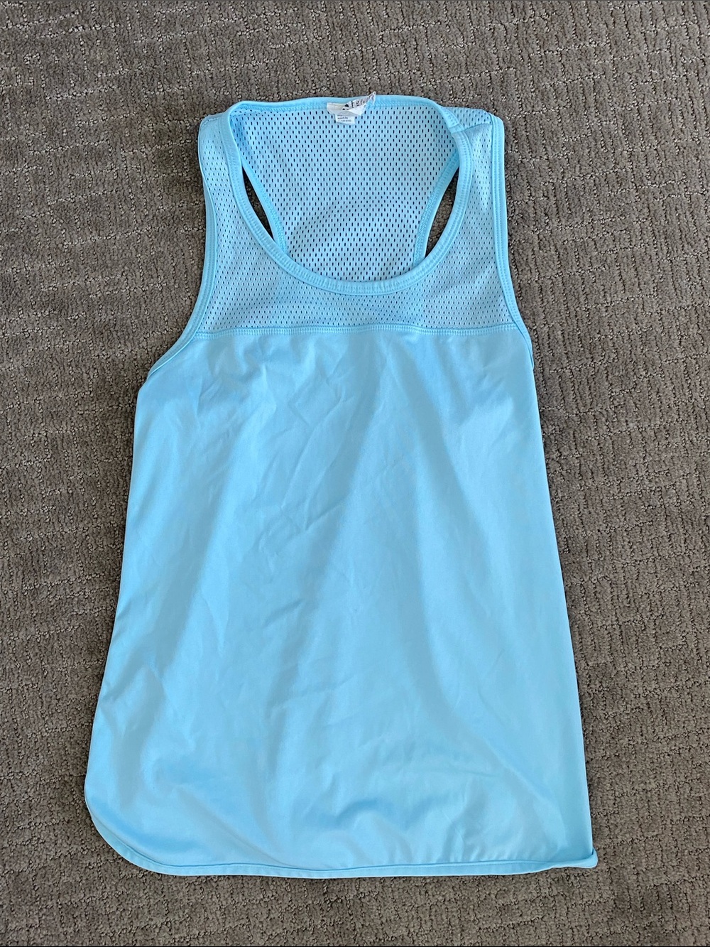 Champion Light Blue Athletic Mesh-Back Tank Top
